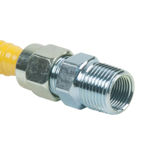 BrassCraft® CSSD44R-24-P ProCoat® Gas Connector w  Excess Flow Valve, 1 2  x 24  Sale - Image 2