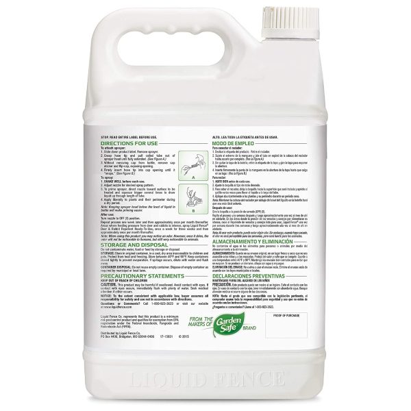 Liquid Fence HG-70109 Deer & Rabbit Repellent, Ready To Use, 1-Gallon Cheap - Image 2