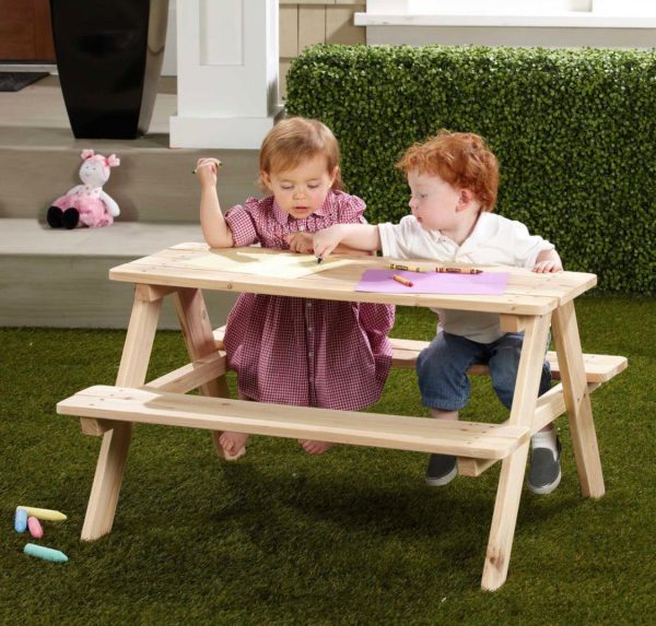 Kid’s Wood Picnic Table #254-NT Fashion - Image 2