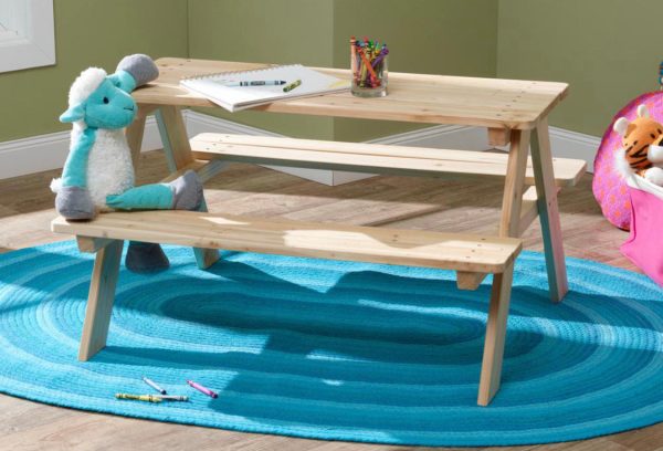 Kid’s Wood Picnic Table #254-NT Fashion