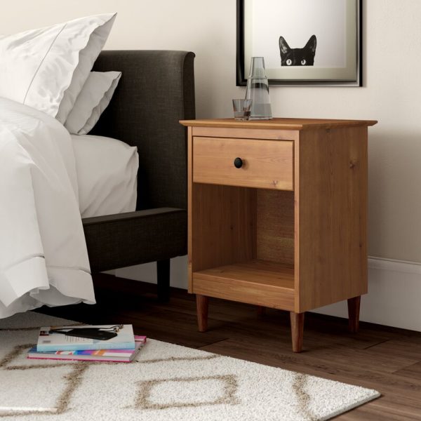 Lafever 1 Drawer Solid Wood Nightstand 7727 Online Hot Sale