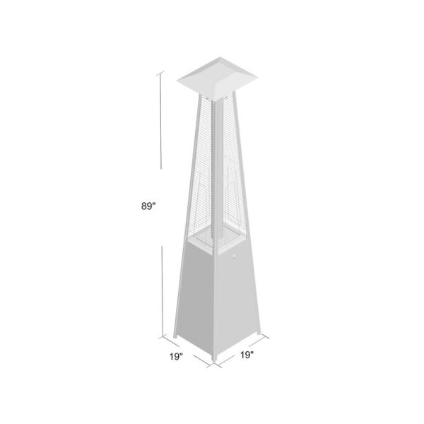 Pilton 41,000 BTU Propane Patio Heater, Color Finish: Hammered Silver, #6688 For Sale - Image 2