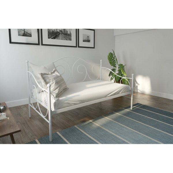 Mikayla Metal Scroll Daybed Twin White(1110) Online now