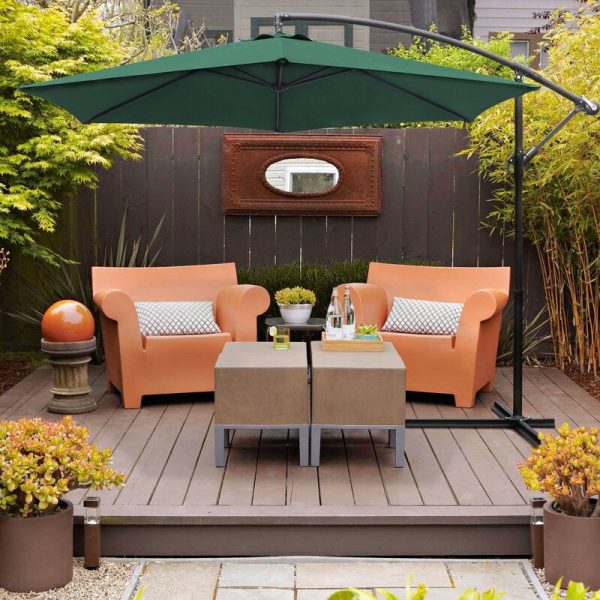 Phillipston 10  Cantilever Umbrella Green(1093) Discount