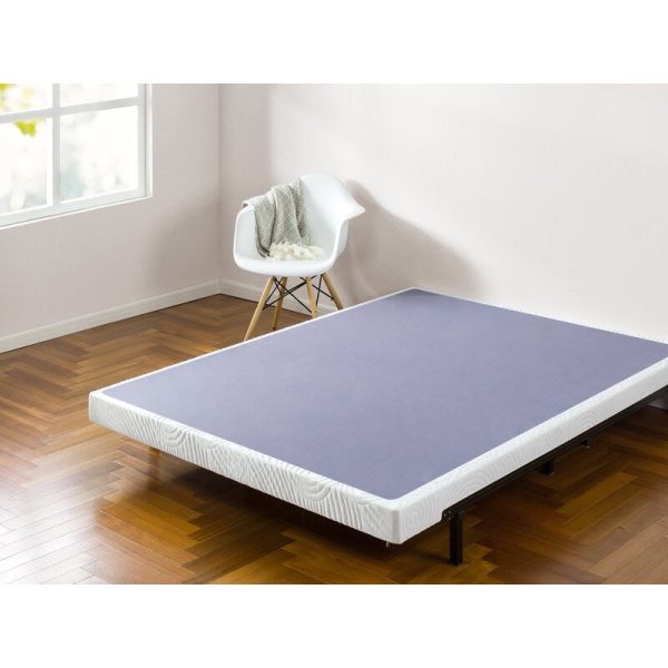 Low Profile 4” Metal Box Spring with Wood Slats Cali King(1034) Fashion