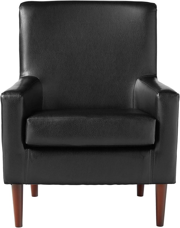 Parker Lane Emma Arm Chair, Leatherette Black, #6362 Online Sale - Image 3