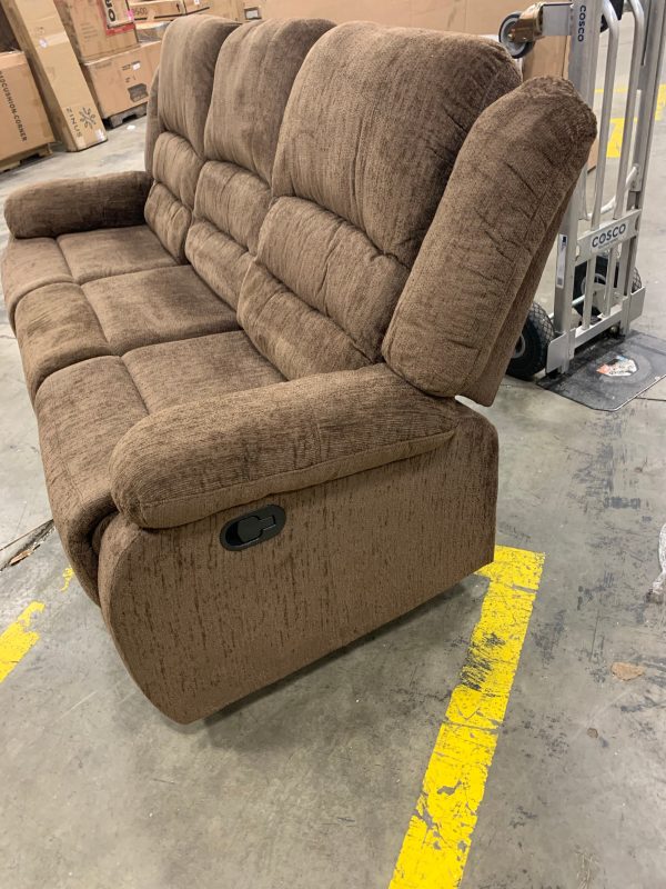 Eila Standard 87  Pillow top Arm Sofa Brown Supply - Image 3
