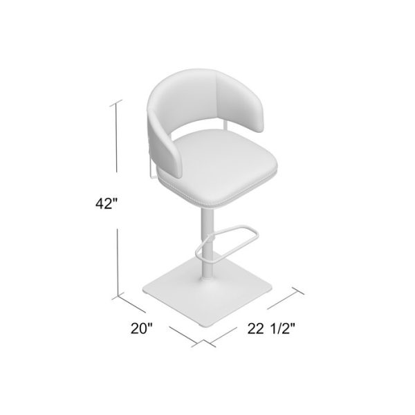 Glick Pelfrey Adjustable Height Swivel Bar Stool, Color: Black, #6409 Online Sale - Image 2