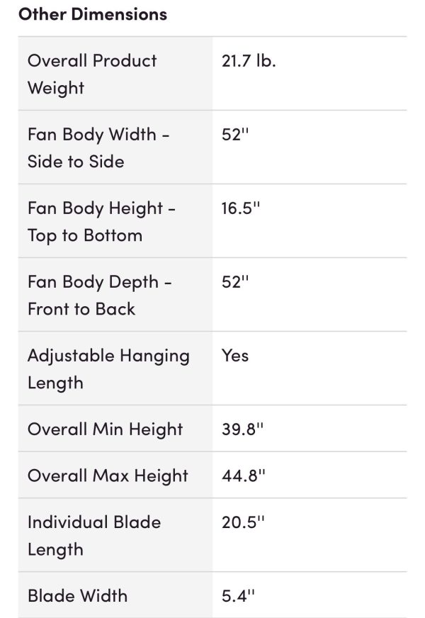 52” Childers 5 Blade Ceiling Fan, Light Kit included #4625 Online Sale - Image 2