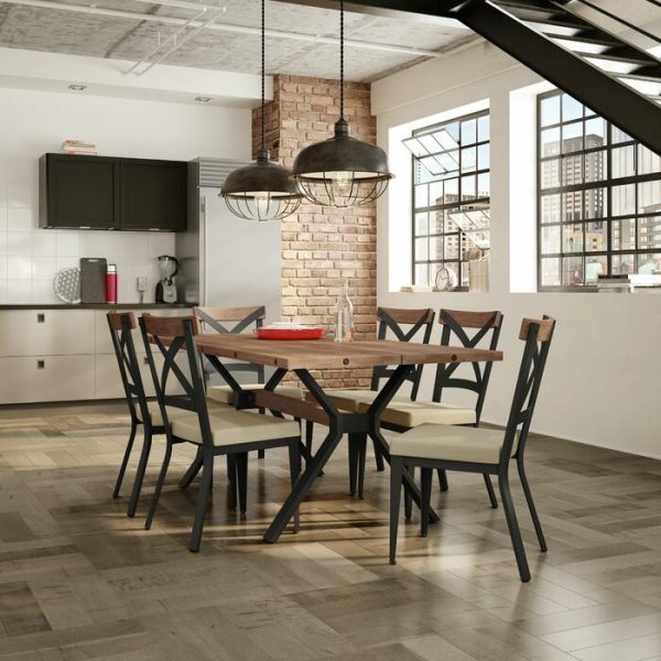 Esmund Metal Cross Back Side Chair Online - Image 2