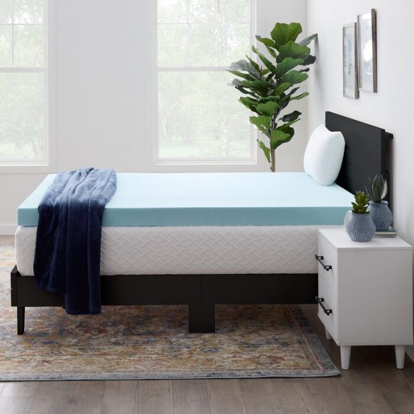 Gel and Aloe Infused 4  Memory Foam Mattress Topper, King Online Sale