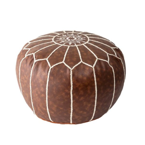Vegan Leather Pouf Online Hot Sale - Image 2
