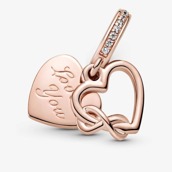 PANDORA : Love You Infinity Heart Dangle Charm For Sale - Image 4