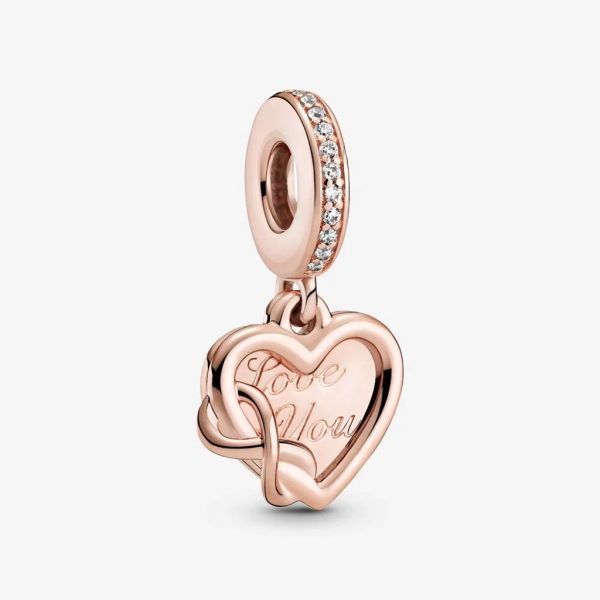 PANDORA : Love You Infinity Heart Dangle Charm For Sale